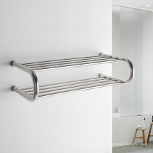 9035 Wall Mounted Towel Warmer with Top Shelf in Mirror Surface Heated Towel Rack for Bathroom